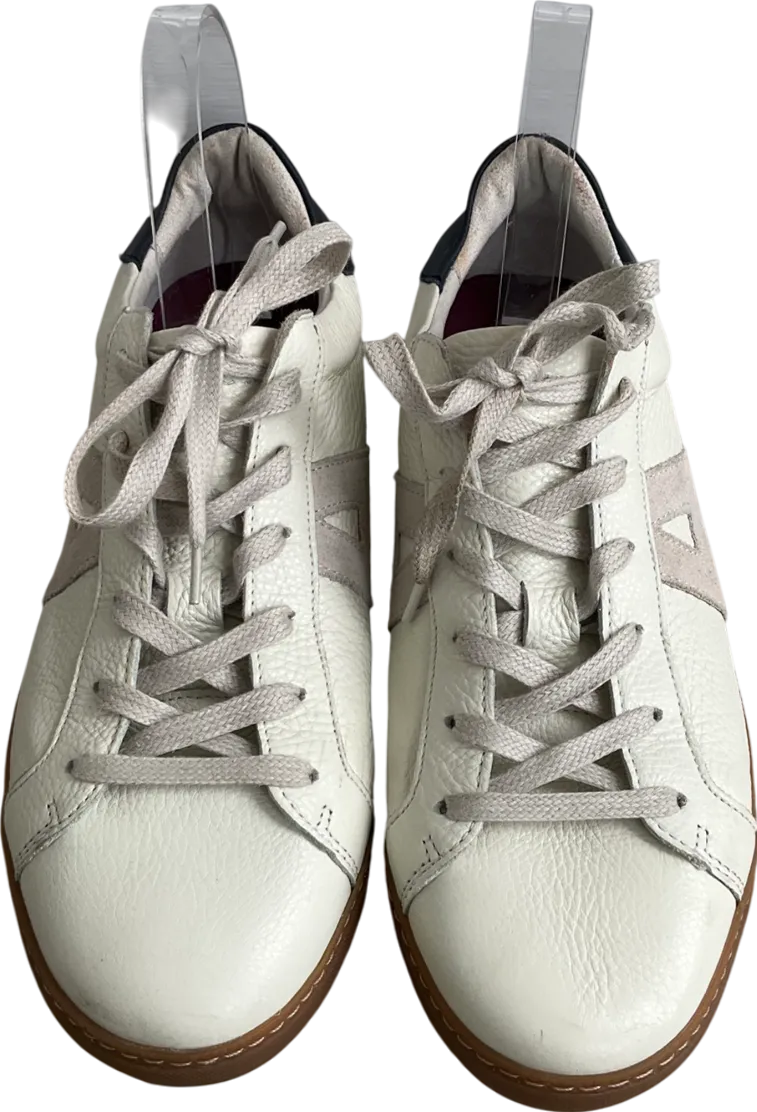 Air & Grace Cru Off White Ice And Navy Trainers UK 8 EU 41 👠