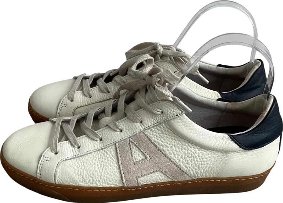 Air & Grace Cru Off White Ice And Navy Trainers UK 8 EU 41 👠