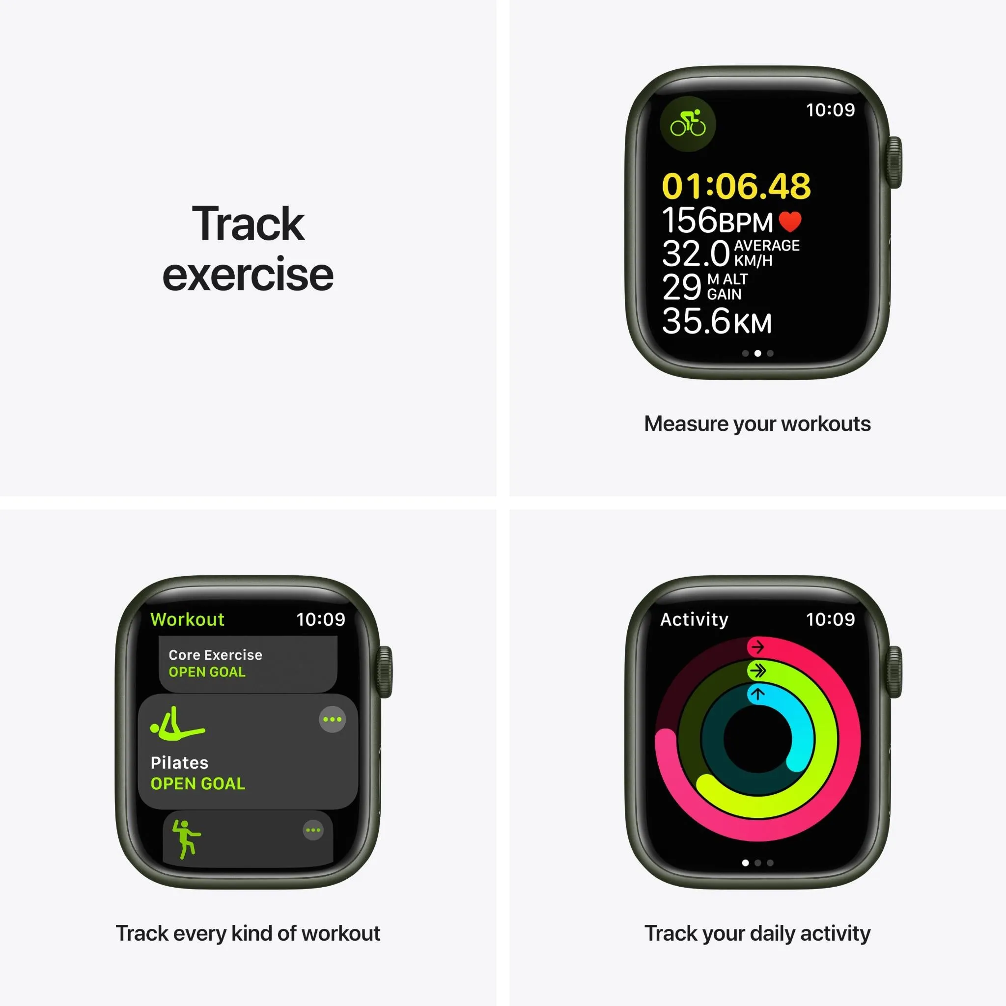 Apple Watch Series 7 45mm Green Aluminium Case GPS   Cellular [~Renewed]
