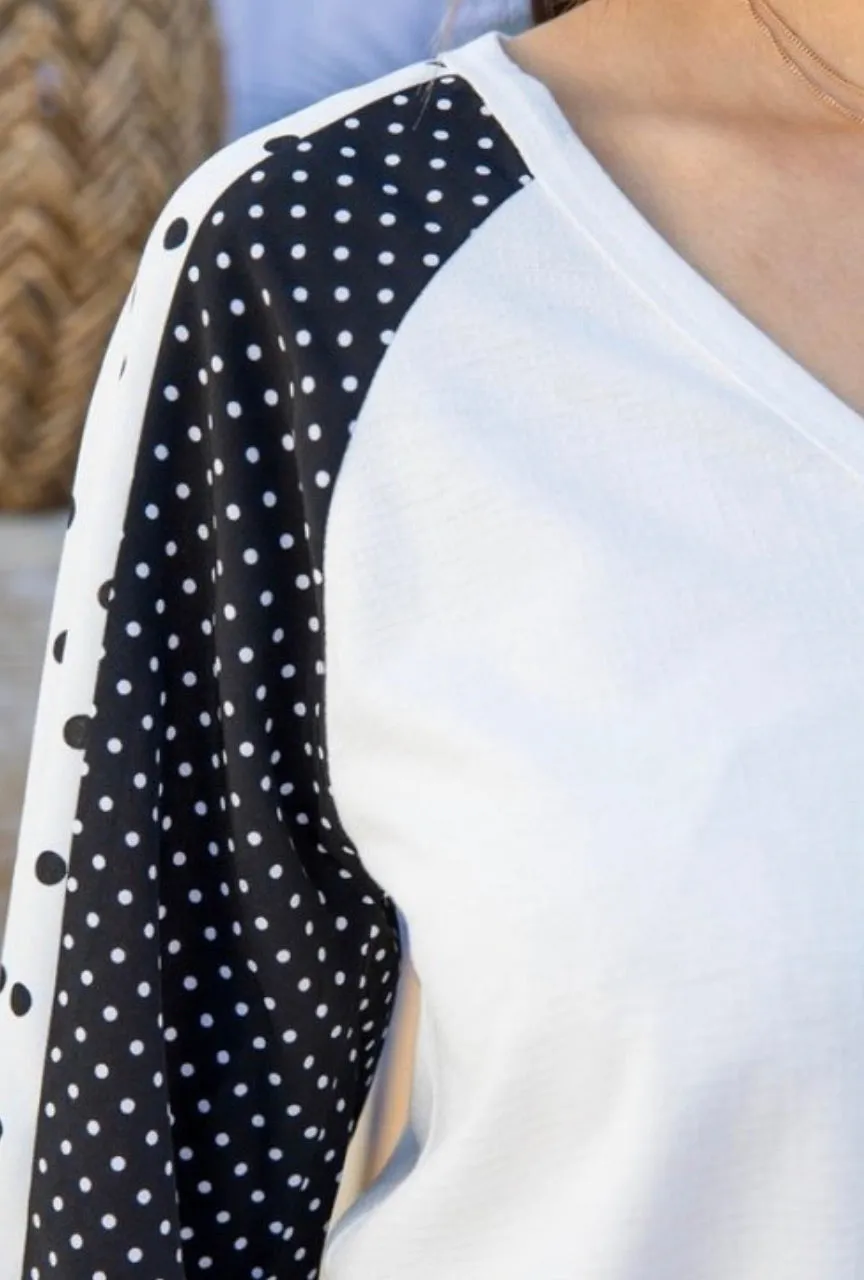 Black & White Polka Blouse
