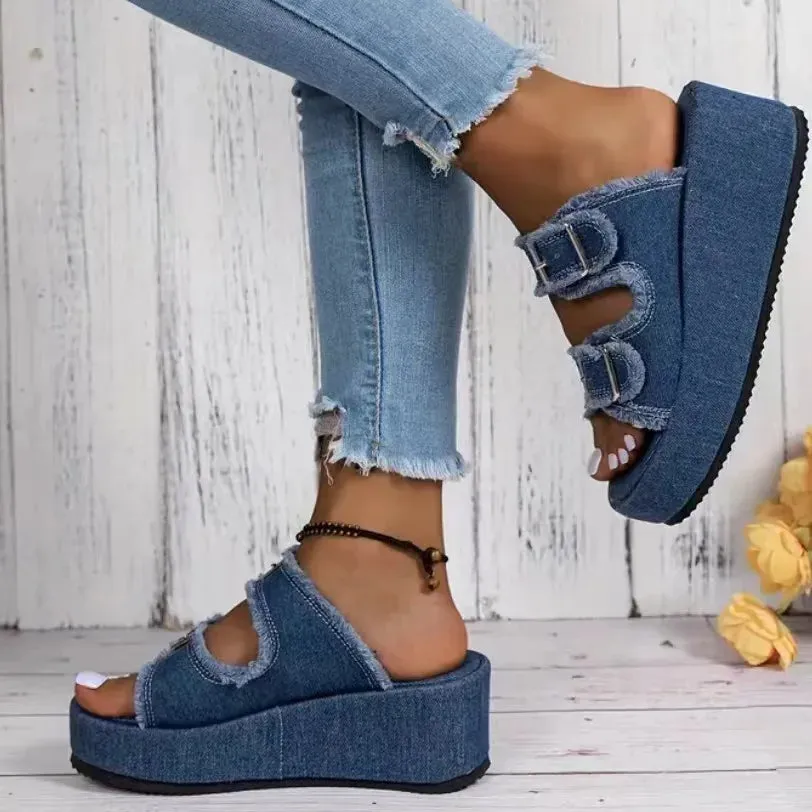 Chic Mid-Heel Summer Sandals