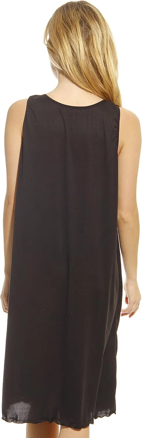 Dreamcrest Silky Soft Nightgown Women Sleepwear Crochet Trim Sleep Dress