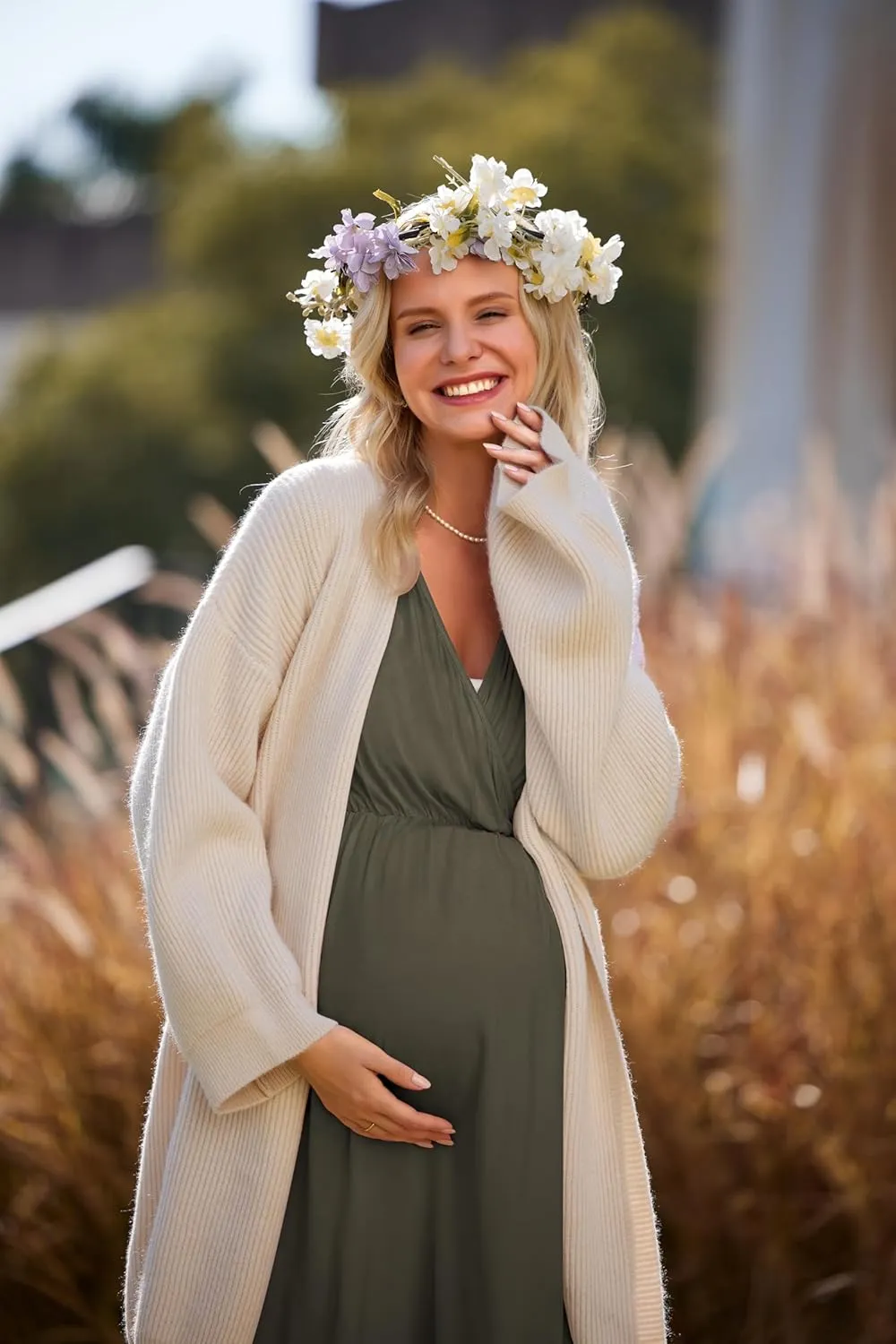Ekouaer 3 in 1 Labor/Delivery/Hospital Gown Maternity Dress Nursing Nightgown Sleepwear for Breastfeeding