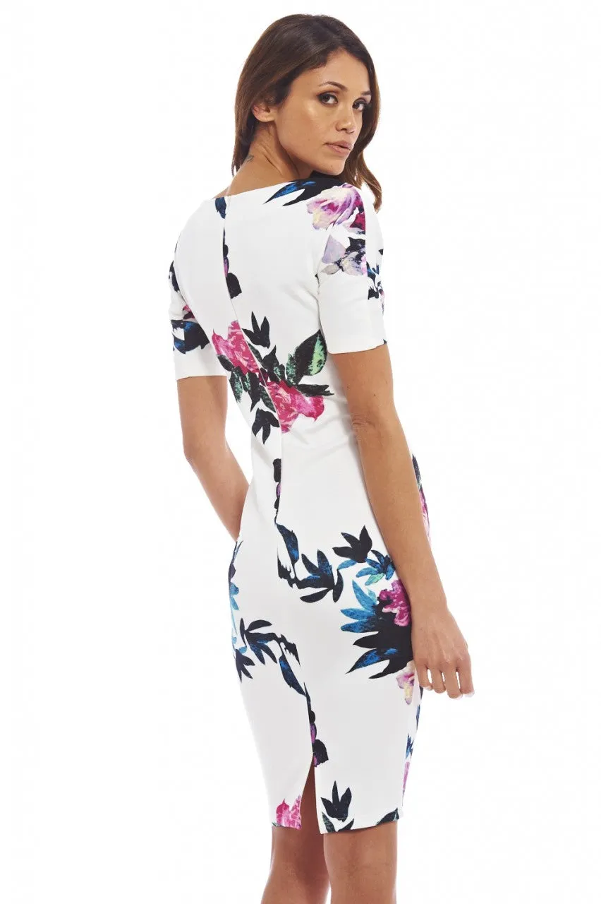 Floral Print  Midi Dress