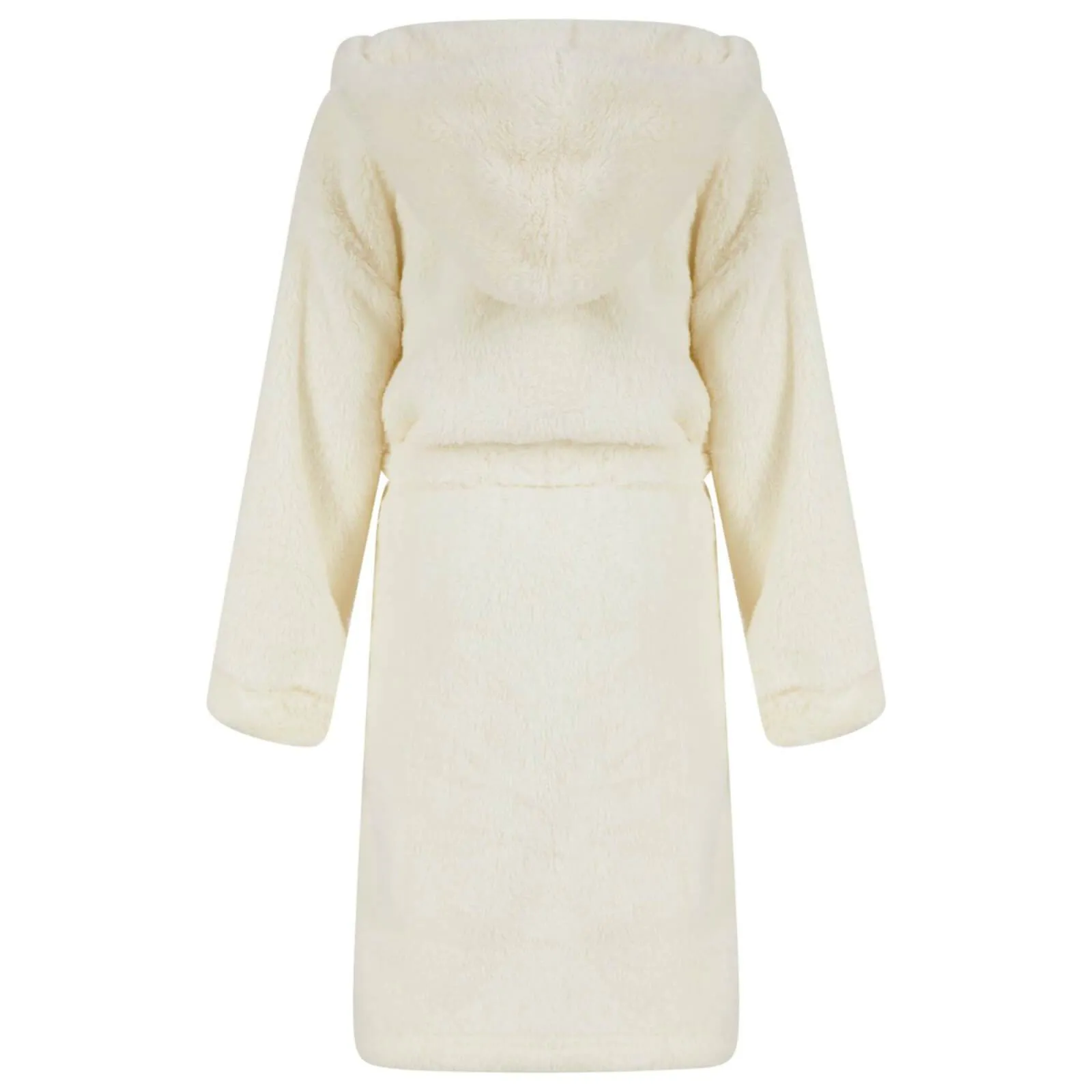 Girls Fleece Hooded Dressing Gown Tokyo Laundry Pink Ecru