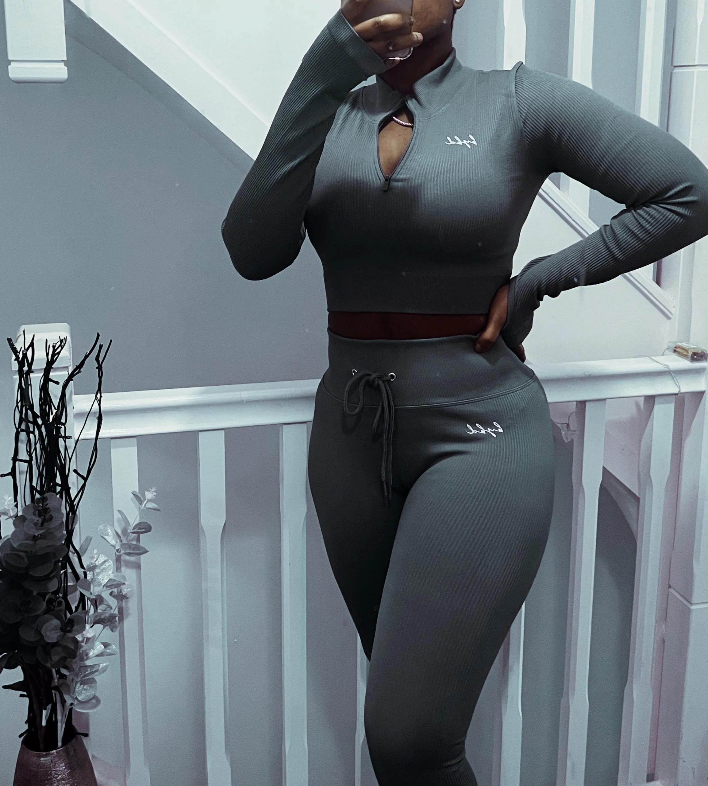 Graya  Ribbed Activewear Set