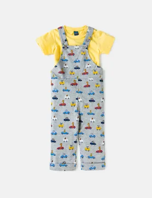 Knit Dungaree Set