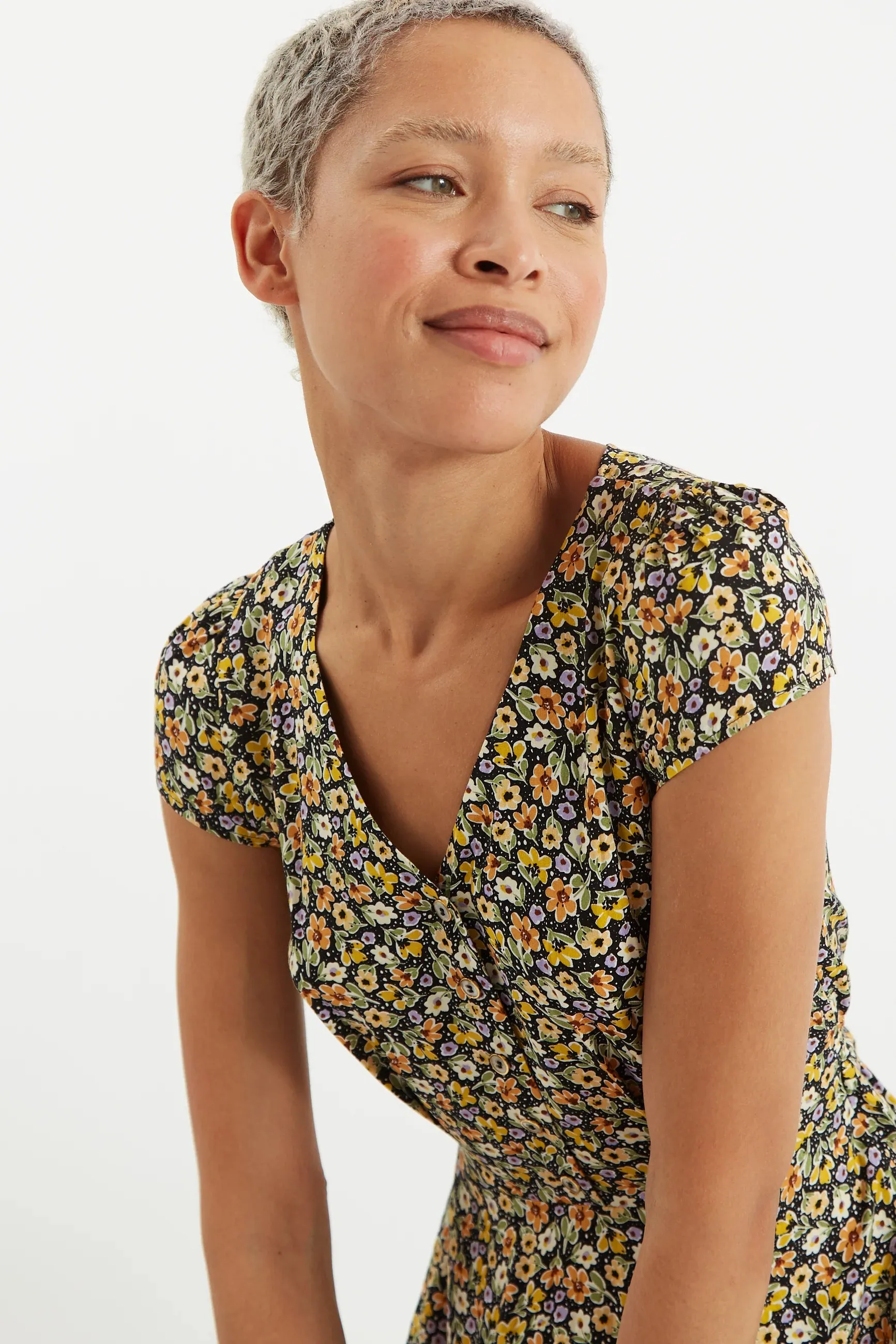 Louche Cathleen Santa Fe Floral Mini Dress