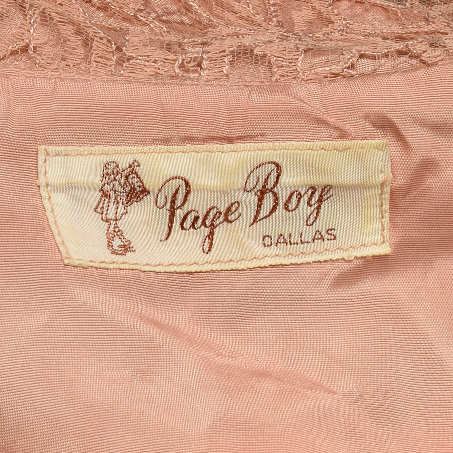 Medium-XL 1960s Pink Lace Maternity Skirt Set