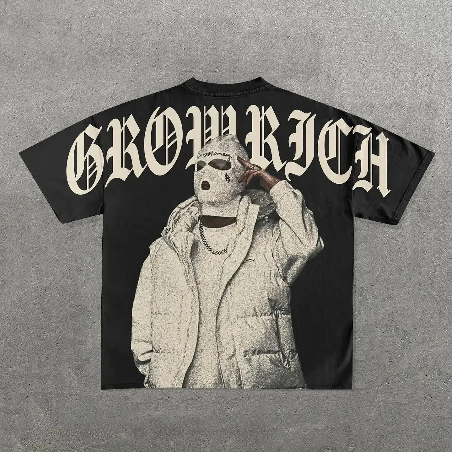 Men’s Punk Hip Hop Graphic T-Shirt – Vintage Y2K Harajuku Goth Oversized Streetwear