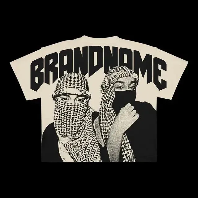 Men’s Punk Hip Hop Graphic T-Shirt – Vintage Y2K Harajuku Goth Oversized Streetwear