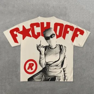 Men’s Punk Hip Hop Graphic T-Shirt – Vintage Y2K Harajuku Goth Oversized Streetwear