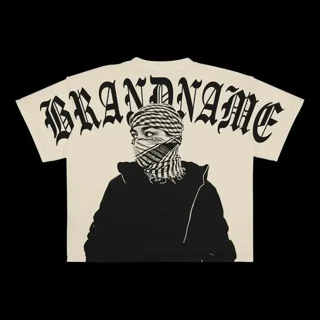 Men’s Punk Hip Hop Graphic T-Shirt – Vintage Y2K Harajuku Goth Oversized Streetwear