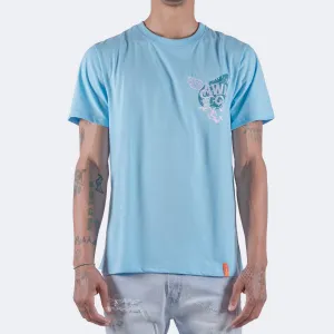 Men's TWO MILL TWENTY Flying Music Wings Graphic Tee Sky Blue