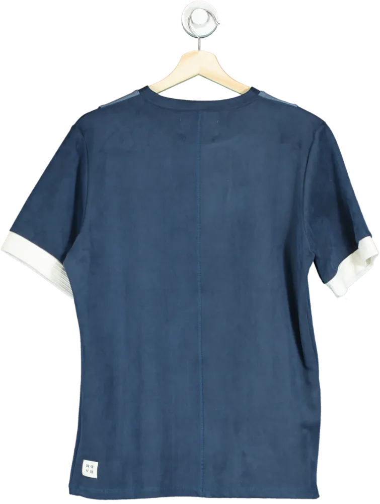 Novu Blue and White Striped T-Shirt UK L