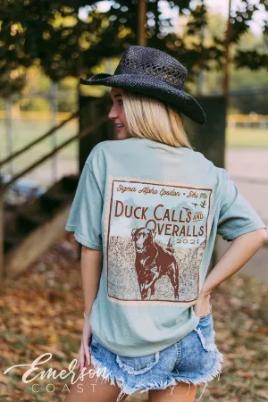 Phi Mu Duck Calls And Overalls Function Tee