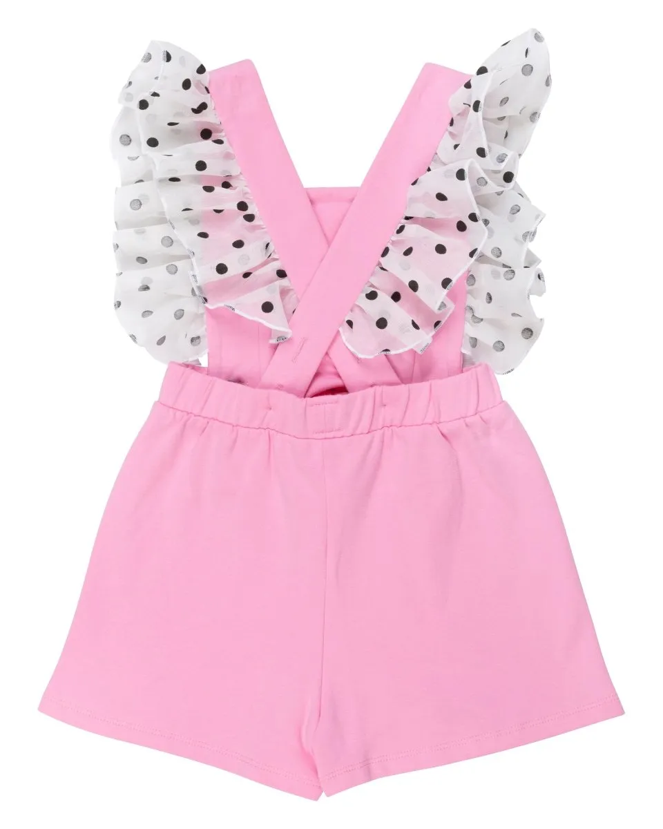 POLKA DOT FRILL ROMPER W/ REMOVABLE STRAPS
