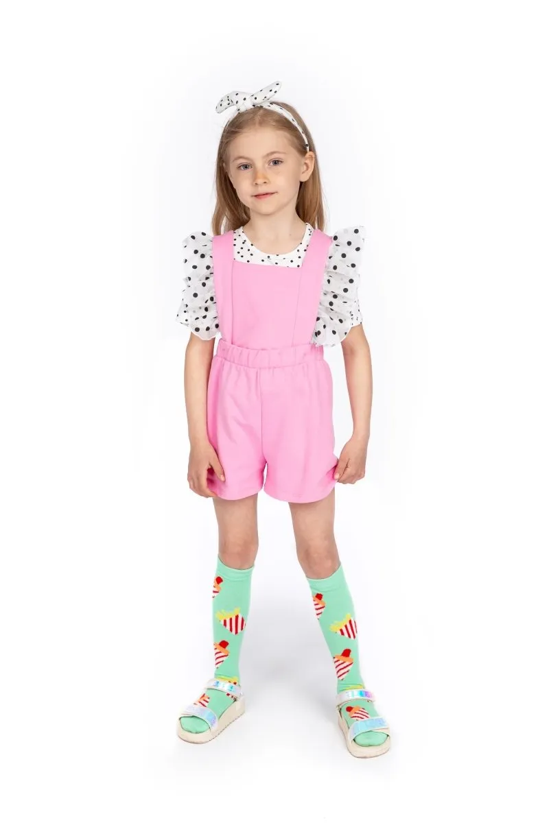 POLKA DOT FRILL ROMPER W/ REMOVABLE STRAPS