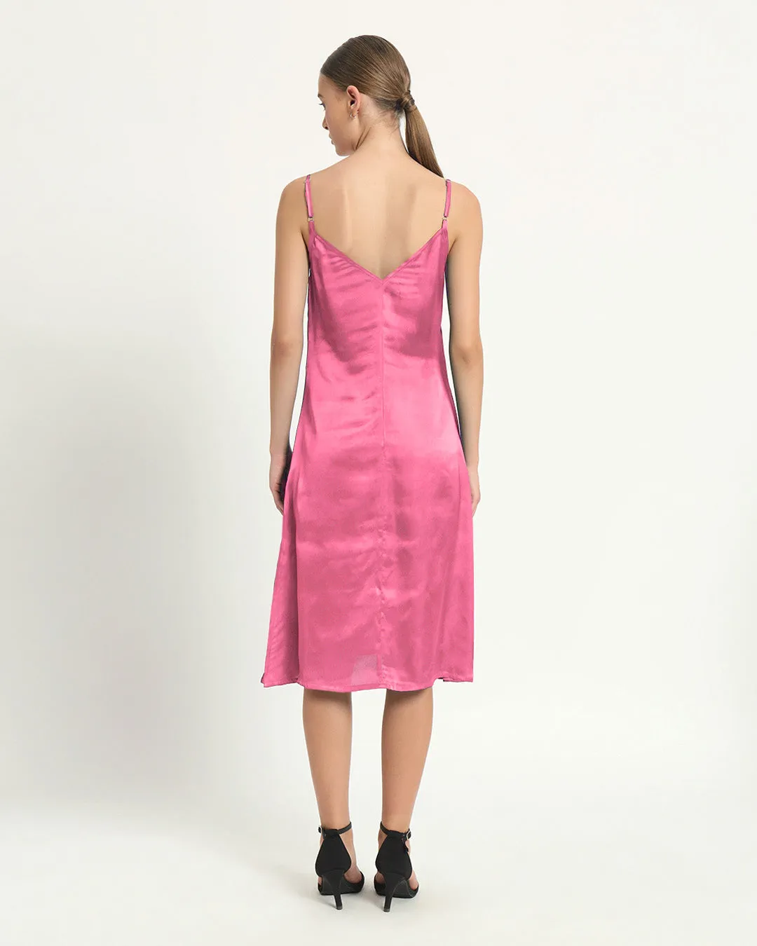 Satin Grace Opulent French Rose Dress