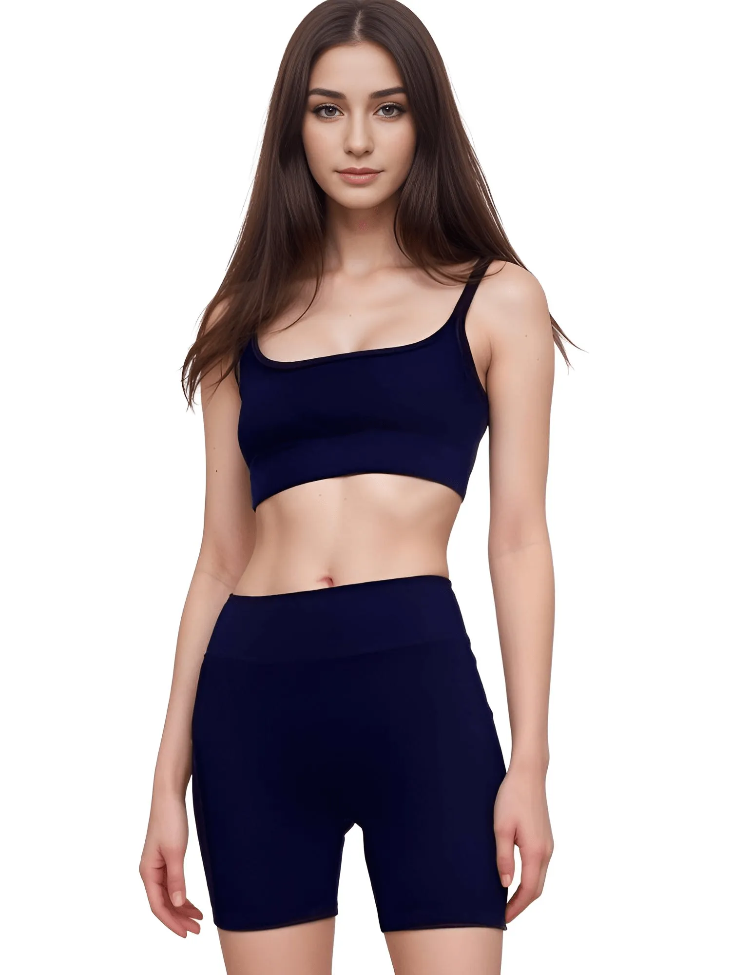 Seamless Yoga Set Female Women's Crop Top Bra & Shorts 2PCS