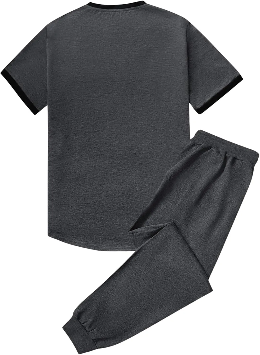 SOLY HUX Men's Tracksuits 2 Piece Casual Jogging Outfit Short Sleeve Tee and Jogger Pants Set