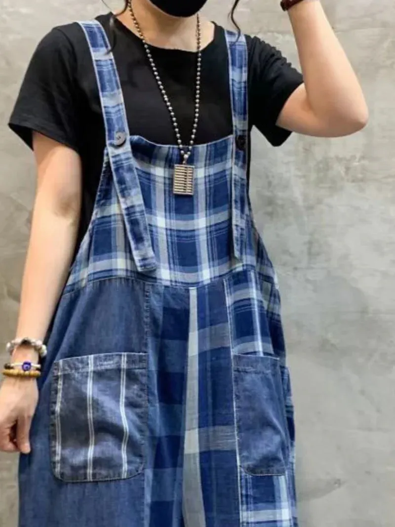 Stripped Vintage Overalls Dungarees