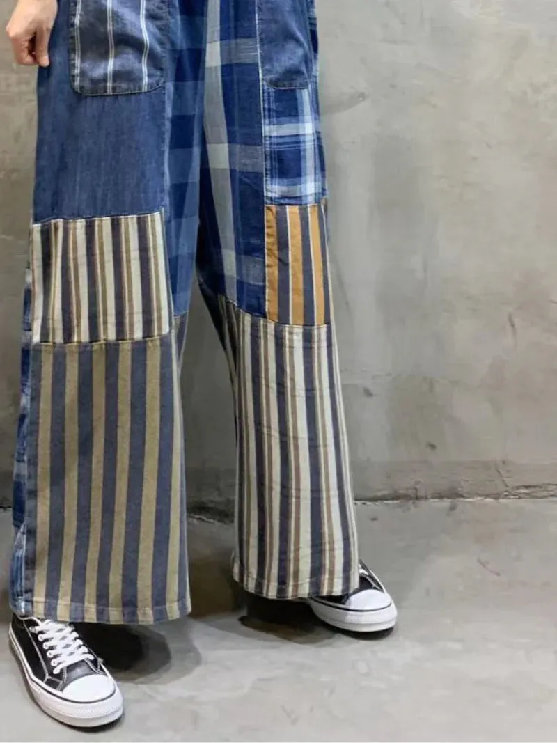Stripped Vintage Overalls Dungarees