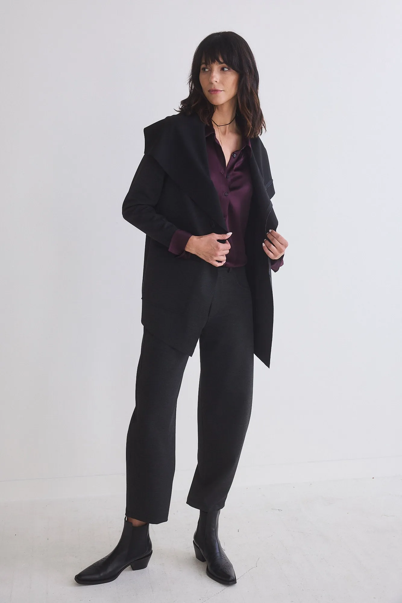 The Textured Visionary Barrel Leg Pants