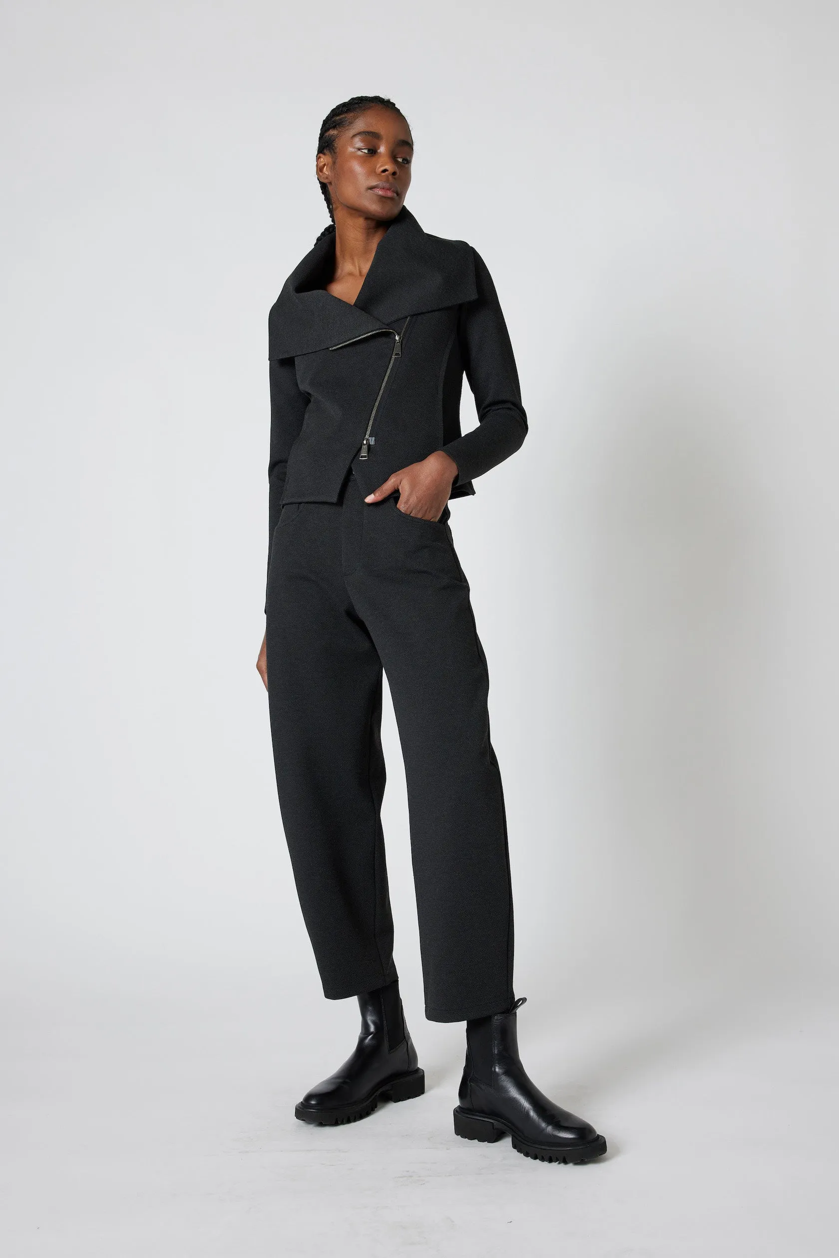 The Textured Visionary Barrel Leg Pants