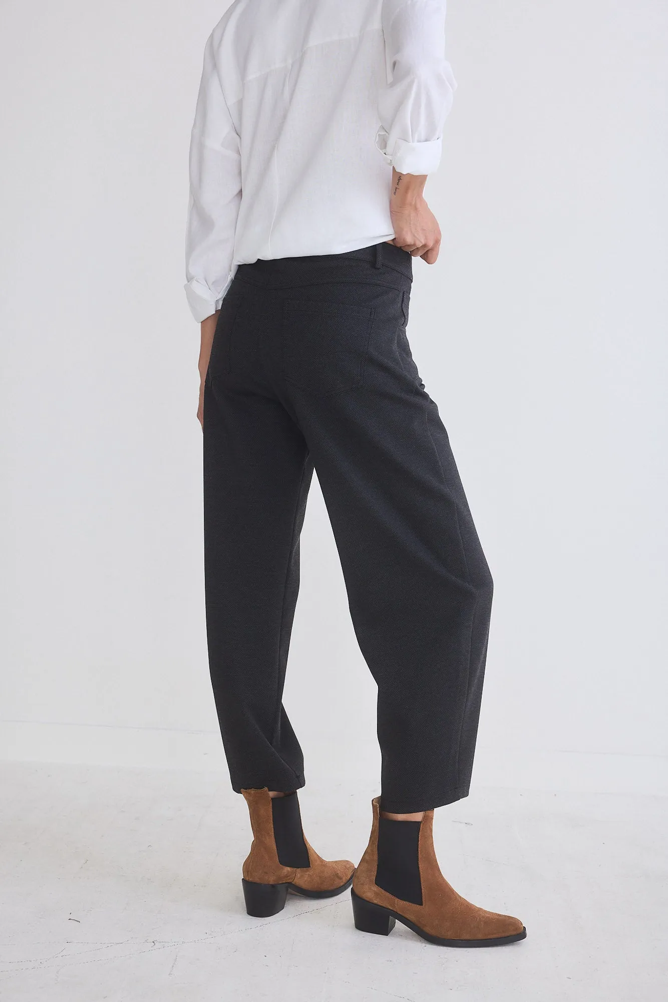 The Textured Visionary Barrel Leg Pants