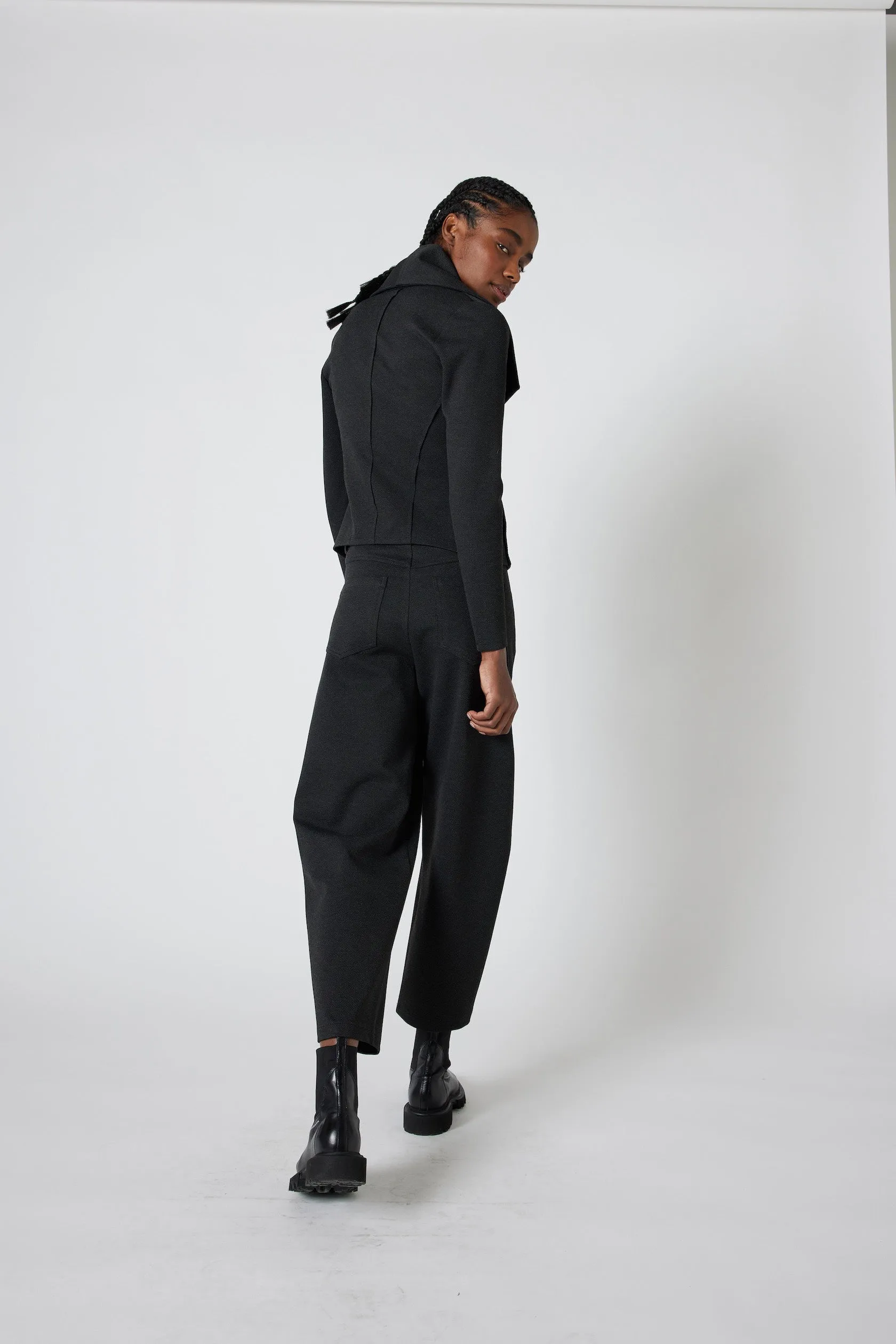 The Textured Visionary Barrel Leg Pants