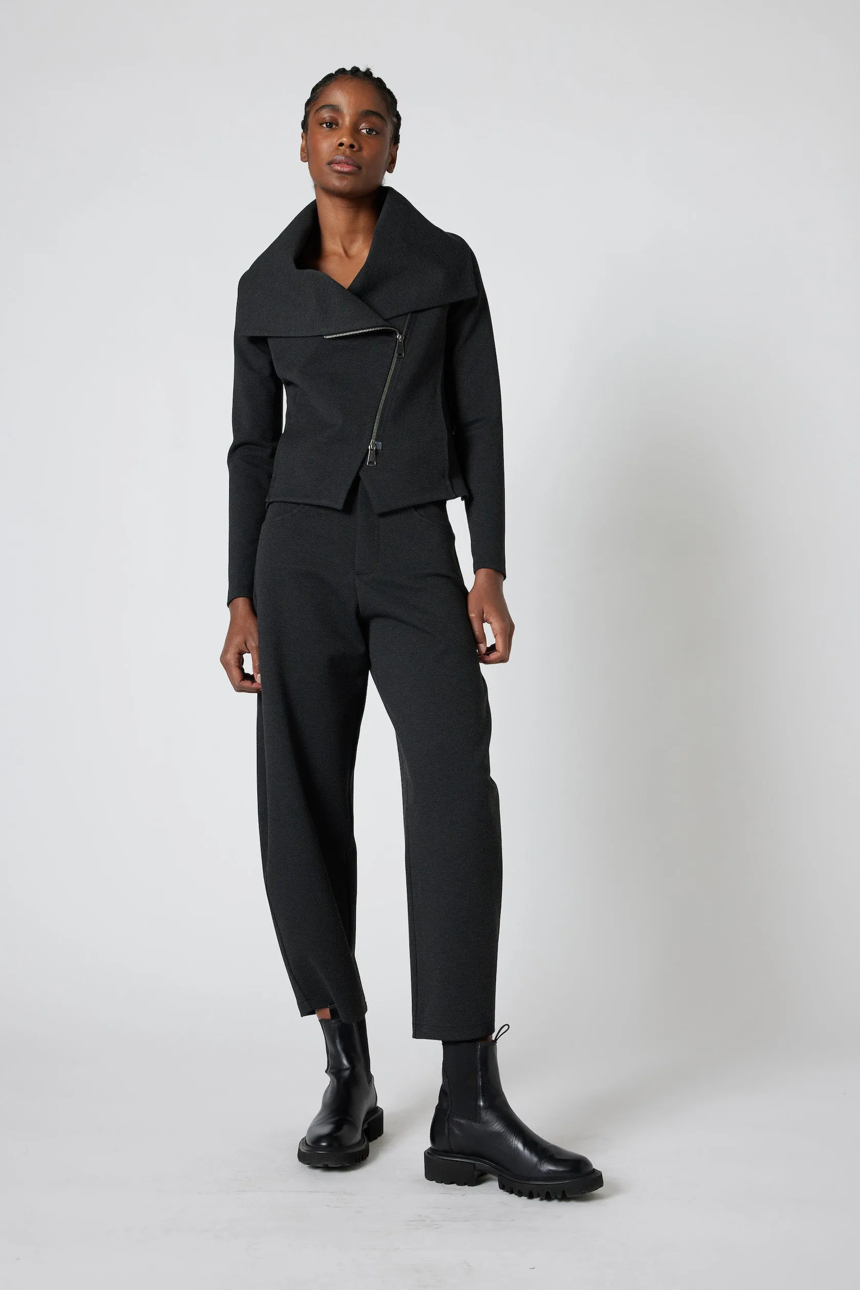 The Textured Visionary Barrel Leg Pants