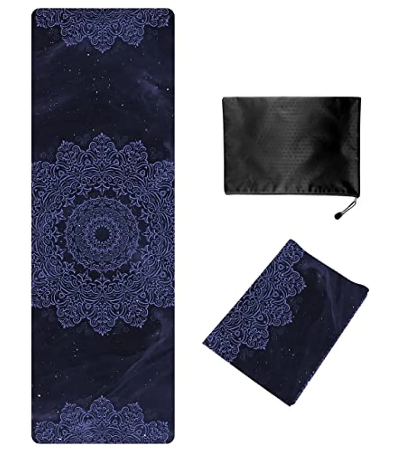 Vonoga Yoga Mat Non-Slip Portable Foldable Gym Mat 1.5mm Thick Travel Fitness & Exercise Mat Ideal for Yoga, Hot Yoga, Pilates, Fitness, Exercise