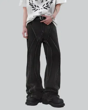 Y2K Black Wide Leg Jeans Y2K Black Wide Leg Jeans